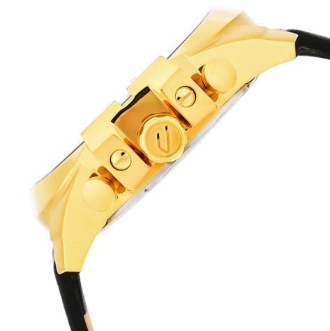 Diesel DZ4344 Mega Chief Chronograph Men's Watch – Black Dial & Black Leather Strap