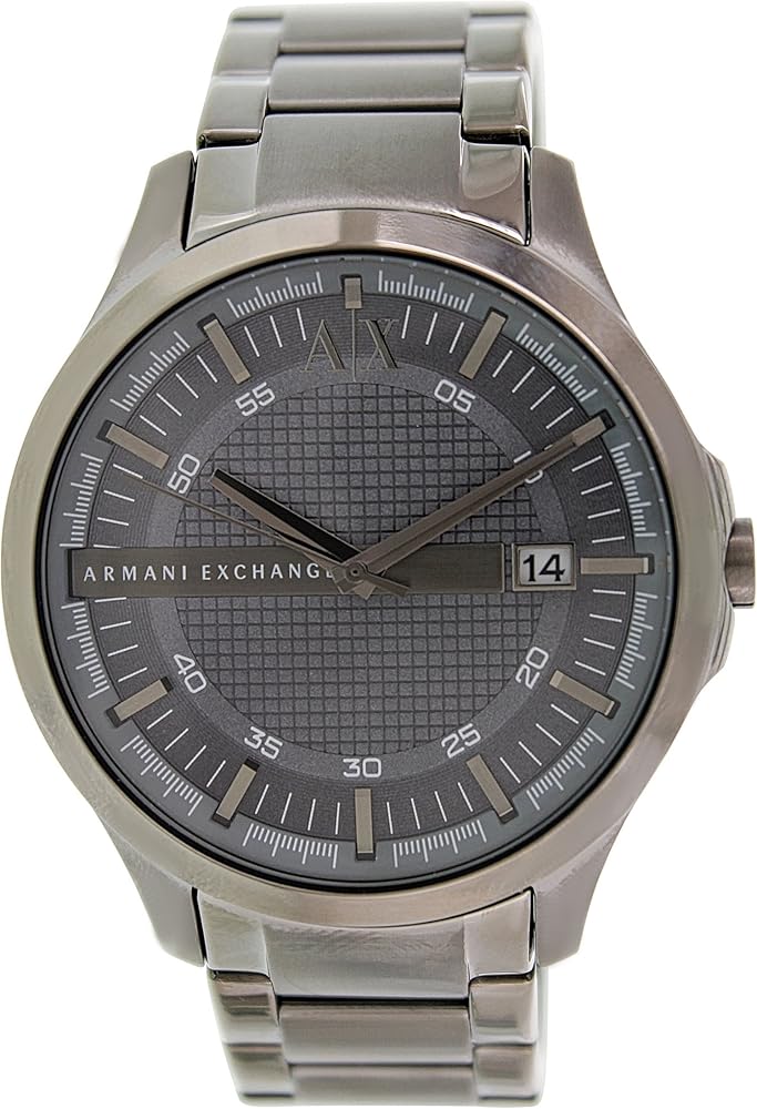 Armani Exchange Hampton AX2135 Men's Chronograph Watch – Grey Dial with Coordinated Grey Stainless Steel Strap