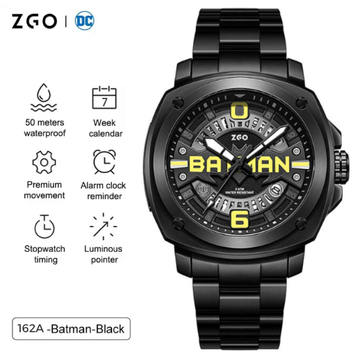 ZGO Warner DC Batman Mechanical Watch
