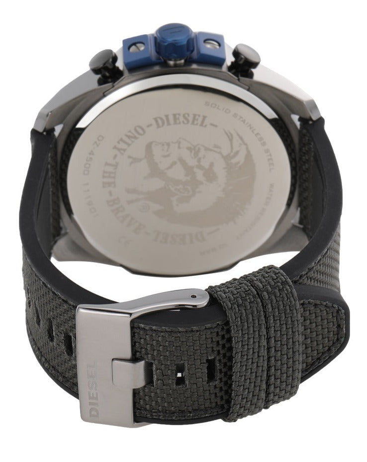 Diesel DZ4500 Mega Chief Chronograph Men's Watch – Black Dial & Black Nylon Strap