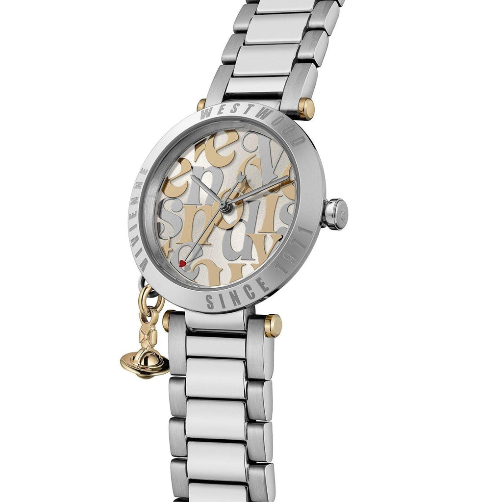 Vivienne Westwood Orb Logomania 32mm Silver Dial Steel Ladies Quartz Watch VV315WSSL