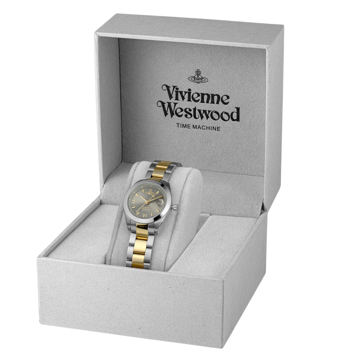 Vivienne Westwood Fenchurch 29mm Grey Dial Steel Ladies Quartz Watch VV292GYSG